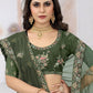 Lehenga Choli Net Green Embroidered Lehenga Choli