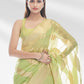 Contemporary Organza Green Zari Saree
