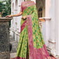 Designer Organza Green Weaving Saree