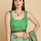 Traditional Saree Organza Green Weaving Saree