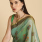 Traditional Saree Organza Green Weaving Saree