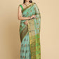 Traditional Saree Organza Green Weaving Saree