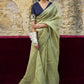 Classic Organza Green Plain Saree