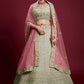 A Line Lehenga Georgette Green Dori Work Lehenga Choli