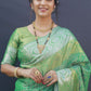 Classic Banarasi Silk Green Jacquard Work Saree