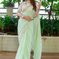 Classic Georgette Green Embroidered Saree