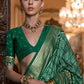Contemporary Patola Silk Green Print Saree