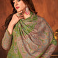 Salwar Suit Pashmina Green Diamond Salwar Kameez