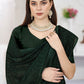 Designer Georgette Green Embroidered Saree