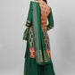 Palazzo Salwar Suit Silk Green Jacquard Work Salwar Kameez