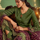 Salwar Suit Pashmina Green Digital Print Salwar Kameez