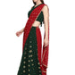 Classic Georgette Green Print Saree