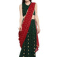 Classic Georgette Green Print Saree