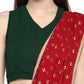 Classic Georgette Green Print Saree