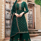 Salwar Suit Georgette Green Embroidered Salwar Kameez