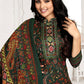 Palazzo Salwar Suit Pashmina Green Print Salwar Kameez