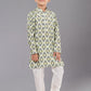 Kurta Pyjama Polyester Green Digital Print Kids