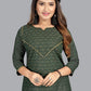Casual Kurti Cotton Green Print Kurtis