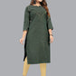 Casual Kurti Cotton Green Print Kurtis