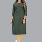 Casual Kurti Cotton Green Print Kurtis