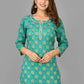 Salwar Suit Cotton Green Print Salwar Kameez