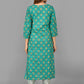 Salwar Suit Cotton Green Print Salwar Kameez