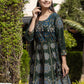 Gown Cotton Green Print Gown