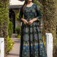 Gown Cotton Green Print Gown