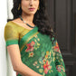 Designer Georgette Green Lace Saree