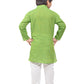 Kurta Pyjama Cotton Green Print Kids