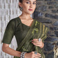 Traditional Saree Linen Green Embroidered Saree