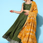 Readymade Lehenga Choli Poly Silk Green Print Lehenga Choli