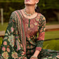 Palazzo Salwar Suit Pure Crepe Green Embroidered Salwar Kameez