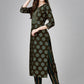 Designer Kurti Rayon Green Embroidered Kurtis