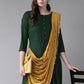 Floor Length Kurti Rayon Green Plain Kurtis