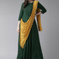 Floor Length Kurti Rayon Green Plain Kurtis