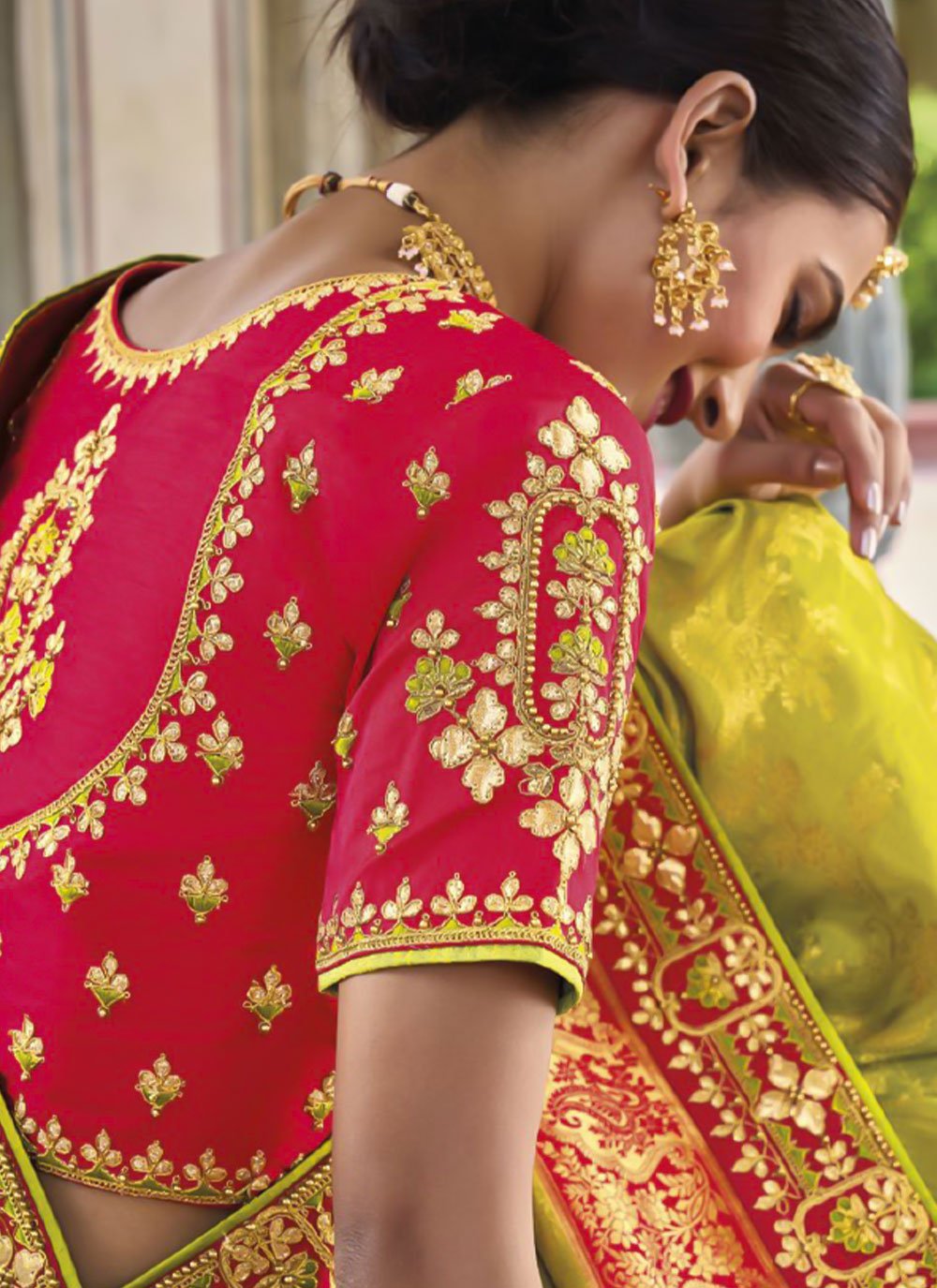 Contemporary Silk Green Embroidered Saree