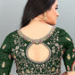 Designer Blouse Silk Green Embroidered Blouse