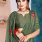 Classic Organza Silk Green Diamond Saree