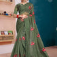 Classic Organza Silk Green Diamond Saree