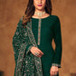 Salwar Suit Georgette Green Crystals Salwar Kameez