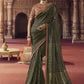 Classic Viscose Green Embroidered Saree