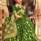 Trendy Saree Chiffon Green Jacquard Work Saree