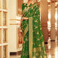 Trendy Saree Chiffon Green Jacquard Work Saree