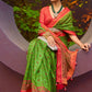 Classic Brasso Green Print Saree
