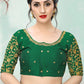 Blouse Silk Green Embroidered Blouse