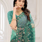 Contemporary Net Green Cord Work Saree