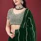 Lehenga Choli Faux Georgette Green Embroidered Lehenga Choli