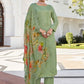 Straight Salwar Suit Georgette Green Embroidered Salwar Kameez