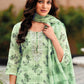 Salwar Suit Linen Green Embroidered Salwar Kameez